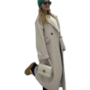 cappotto lungo con bottoni facing